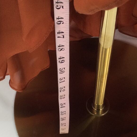 BRIDESMAID SZ 10 L brown lace up corset hi low formal party maxi dress NEW B36 - Picture 3 of 7